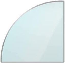 Kwartronde glazen vloerplaat 80 x 80 cm