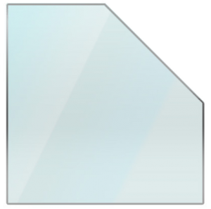 Vijfkante glazen vloerplaat 80 x 80 cm